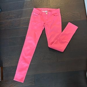 Pink/coral skinny jeans/jeggings